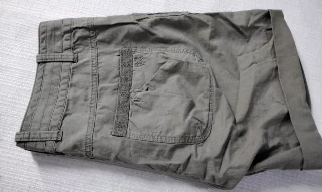 Roxy Women NEW Woman Size 9 Shorts Olive Green 4 Decorative Pockets Cotton Inv11