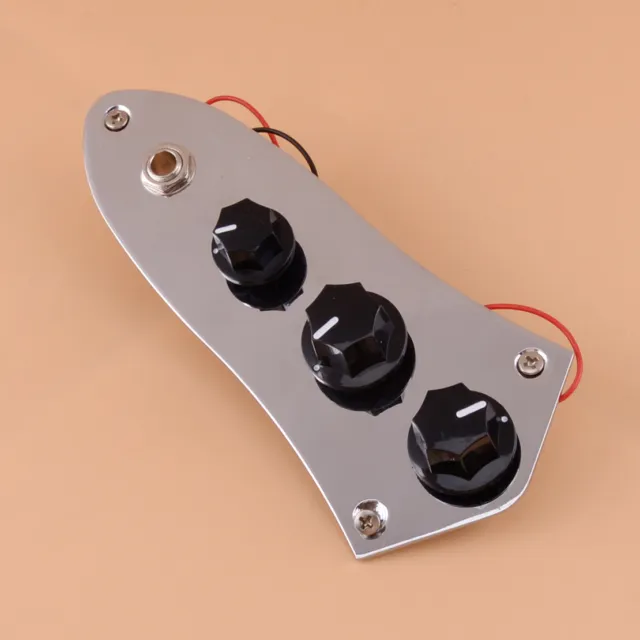 Loaded Switch Control Plate Prewired Fit for Fender Jazz Bass Guitars Plated