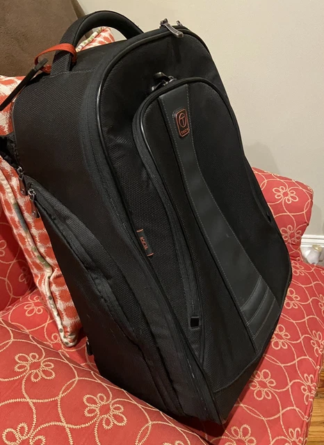 Used TUMI T-TECH 22” Upright Wheeled Expandable CARRY ON Suitcase BLACK 57622D 2