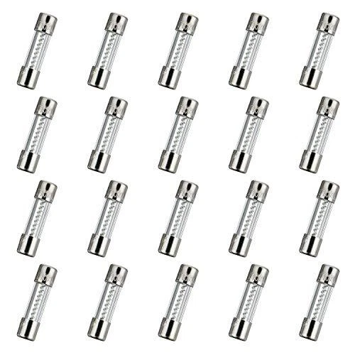 HUAREW T10AL250V 20 pièces 5x20mm fusible en verre à fusion lente 10A 250V 0.2 x