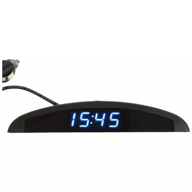 3-en-1 voltmetre de numerique LED de tension 12 V de voiture, montre thermometT3