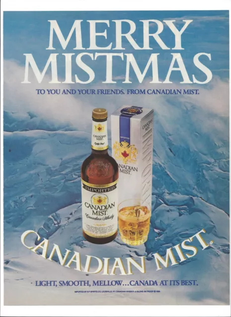 Canadian Mist Canadian Whisky Original Print Ad 9 x 11" Playboy Magazine 1980s