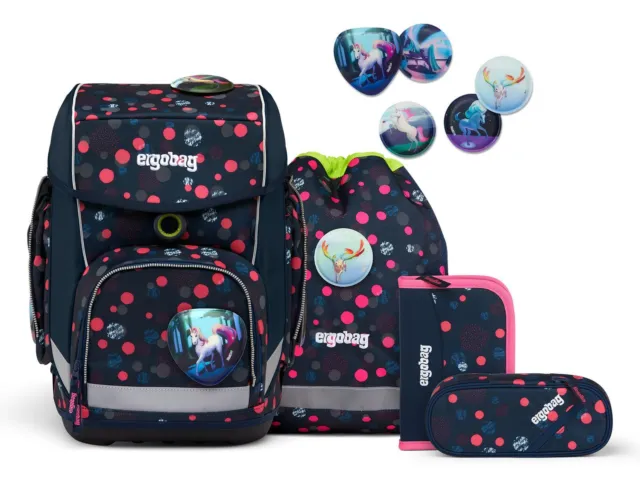 ergobag Reflex Glow-Edition Cubo-Set 5-teilig Schulranzen Schlampermäppchen Neu