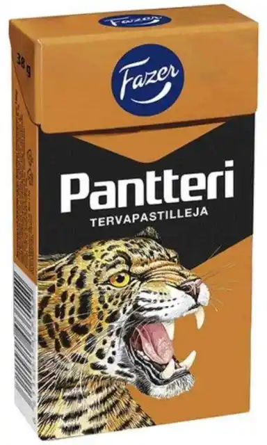 Fazer Pantteri 38g, 40-Pack - Finnish Salty Licorice Tar Pastilles