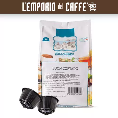 128 Capsule Gattopardo CORTADO Compatibili Nescafe Dolce Gusto