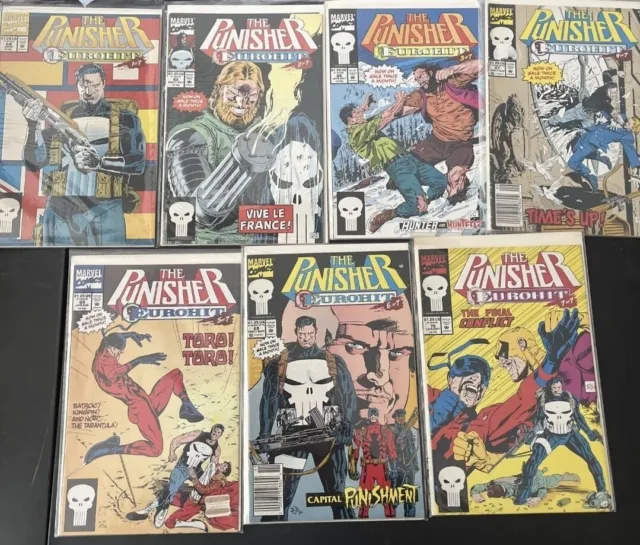 Punisher #64-70 (1987) Complete Eurohit Story Set Vf Marvel