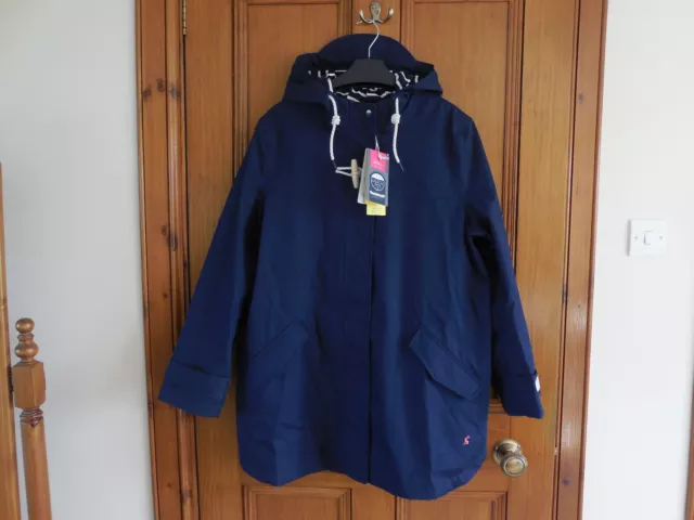 JOULES COAST MID Waterproof Coat Jacket French Navy Size 18