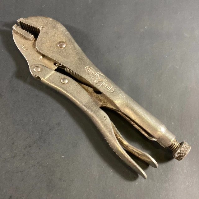VINTAGE PETERSEN VISE Grip 10R 8" Locking Clamp Pliers Hand Tool Made