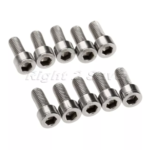 10Pcs Stainless Bike Bicycle Water Bottle Cage Bolts Holder Screws Inner Hexagon