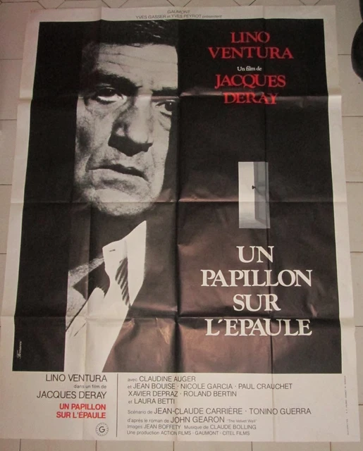 UN PAPILLON SUR L EPAULE AFFICHE DE CINÉMA ANCIENNE 160x120 CM