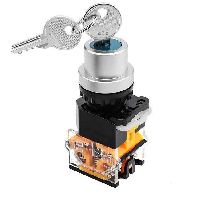 10pcs Ignition Switch ON/OFF Lock With Plastic Handle – 10.5x19mm, Key Included