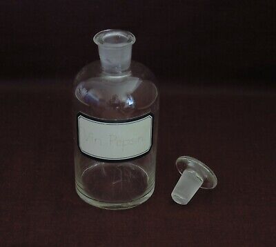Apothekerflasche mit eingeschliffenem Glasstopfen / Ø 8 cm / Höhe 17 cm / 500 ml 2
