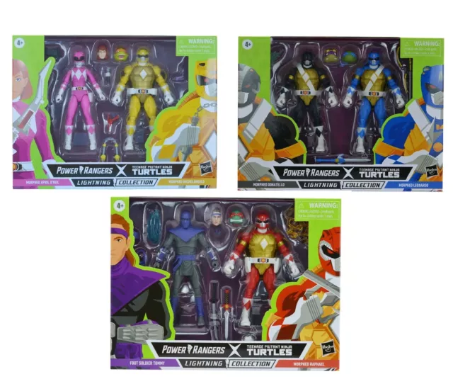Hasbro Lightning Collection Power Rangers X Teenage Mutant Ninja Turtles 2pc set