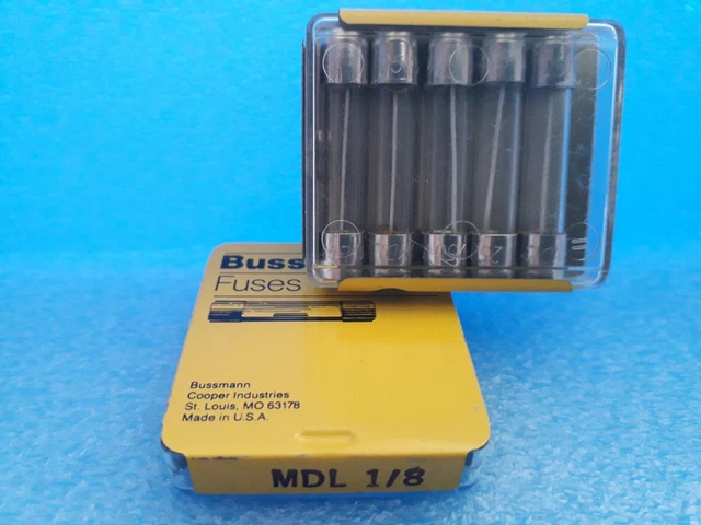 5pcs BUSS FUSES MDL 1/8