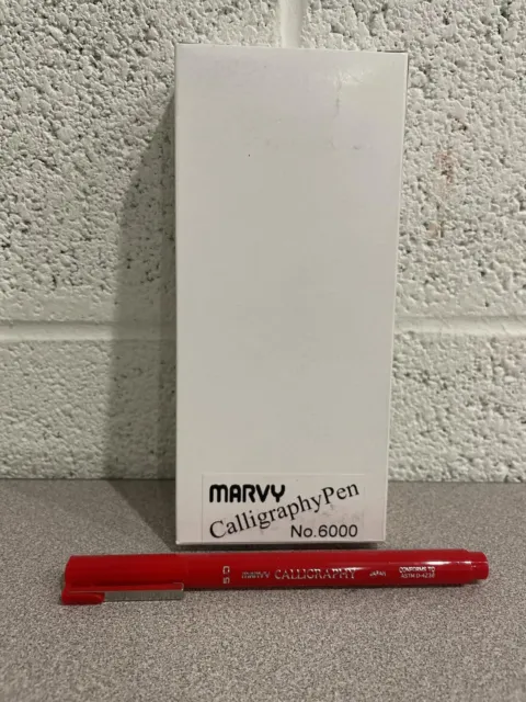 Marvy Calligraphy Pen RED 5.0 No.6000 Box Of 12