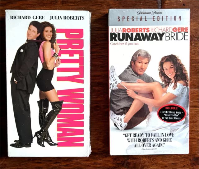 Pretty Woman - Runaway Bride - NEW VHS Lot Of 2 Julia Roberts - Richard Gere