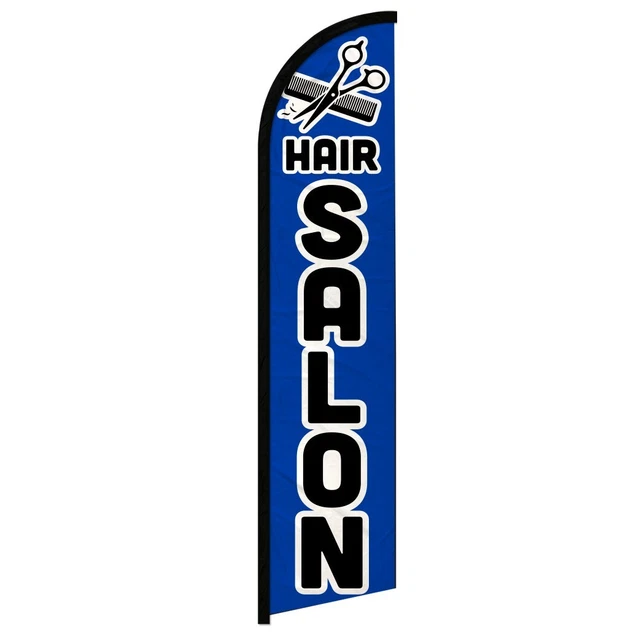 Hair Salon Full Curve Windless Swooper Flag Beauty Services