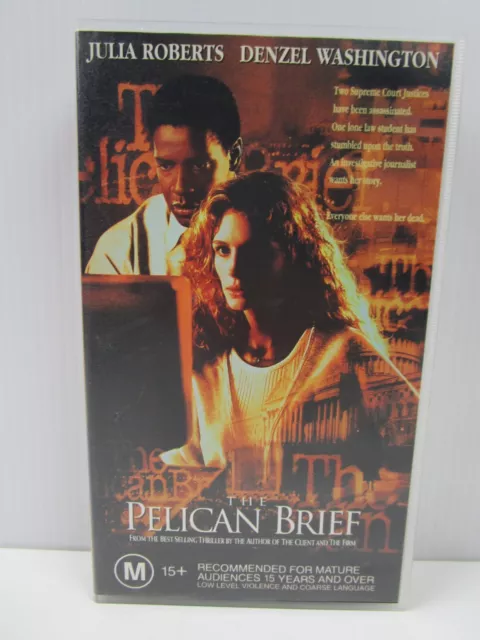 The Pelican Brief, Julia Roberts, VHS Tape, Vintage Video, Movie M, 1993