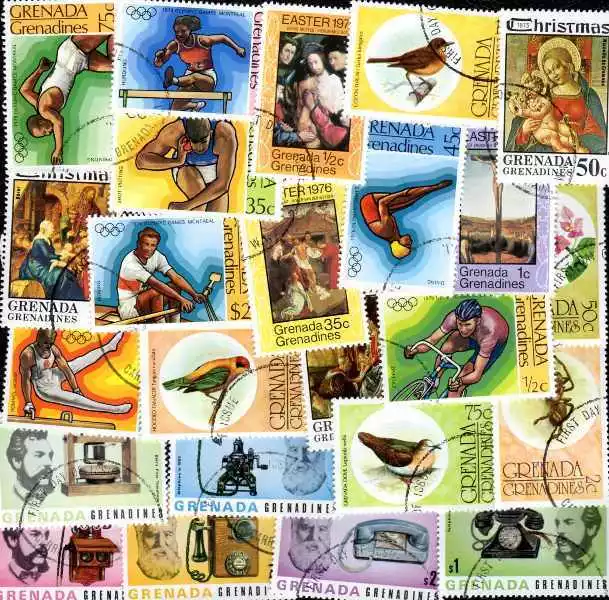 GRENADE et GRENADINES collections de 50 à 500 timbres différents 2