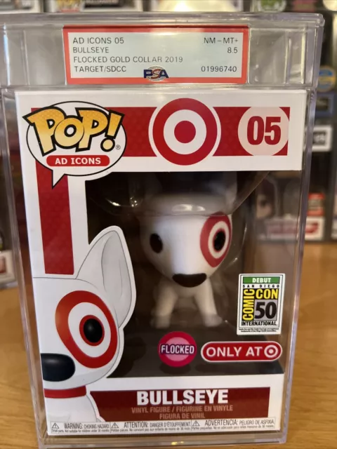 Funko Pop! Bullseye 05 DEBUT Grail SDCC Intl Flocked Target Exc PSA 8.5