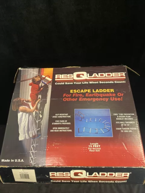 Emergency Rescue  Ladder RESQLADDER 15 Feet Long  Open Box