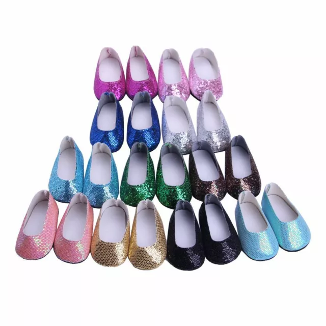 House Dollhouse Fit 18 Inch/43CM Shiny Sequins Toy Accessories Doll Shoes