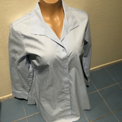 CHICOS WOMEN TOP Size 1 Or M Multicolor Blue Shirt No Iron Blouse CHICOS WOMEN TOP Size 1 Or M Multicolor Blue Shirt No Iron Blouse