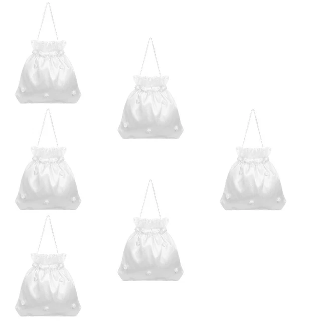 6x Dolly Bag Decorated Professional White Dolly Bag for Party Home