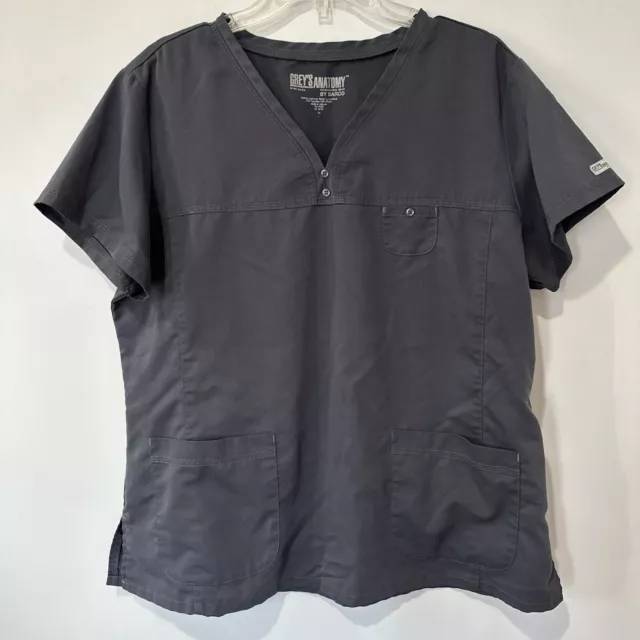 GREY'S ANATOMY Scrub Top Style 41340 Grey V-Neck Women XL