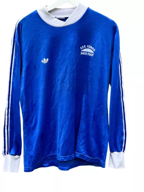 ADIDAS MENS Template Longsleeve Football Shirt 80s Retro Vintage Size S ...