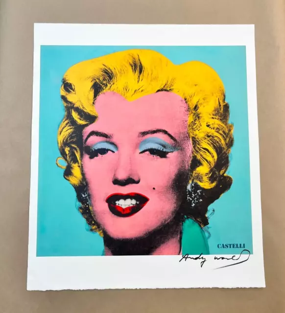 Andy Warhol "Blue Marylin", 1981 Pl. Signed Ltd Ed Print 22 X 18.8 in. one of 50