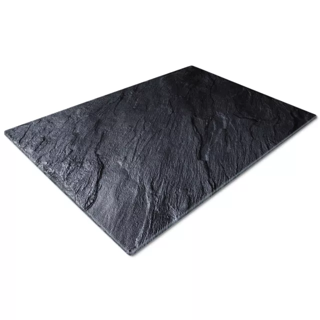 Glass Chopping Cutting Cutting Board Work Top Saver Large Black Grey Slate Cool