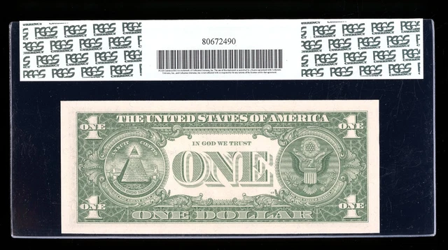 DBR 1957 $1 Silver STAR Gem *A Block Fr. 1619* PCGS 66 PPQ Serial *47979447A 2