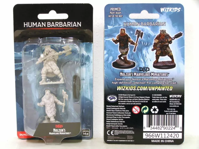 WZK90224 D&D Nolzurs Marvelous Wave 14 Unpainted Miniatures Human Barbarian Male