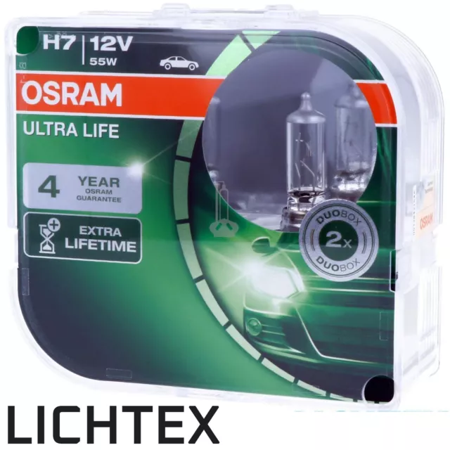 H7 OSRAM UltraLife - 3x längere Lebensdauer - Scheinwerfer Lampe DUO-Box NEW