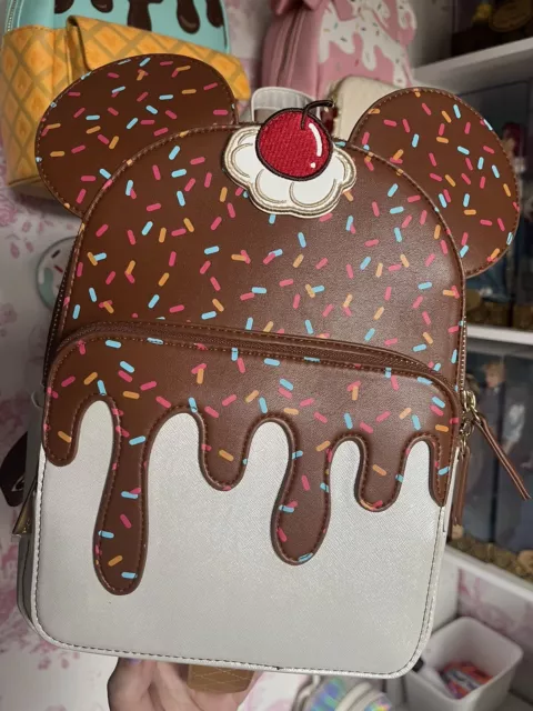 DISNEY MICKEY MOUSE Ice Cream Cherry Sweet Sundae Backpack