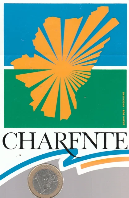 Sticker du blason du département 17 Charente-Maritime pour plaque d