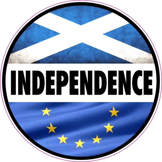 Funny Scotland Scottish Man & St Andrews Flag Kilt Vinyl Car Sticker – Small Pair