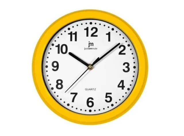 Lowell Abs Horloge Murale 25cm Jaune 00710y