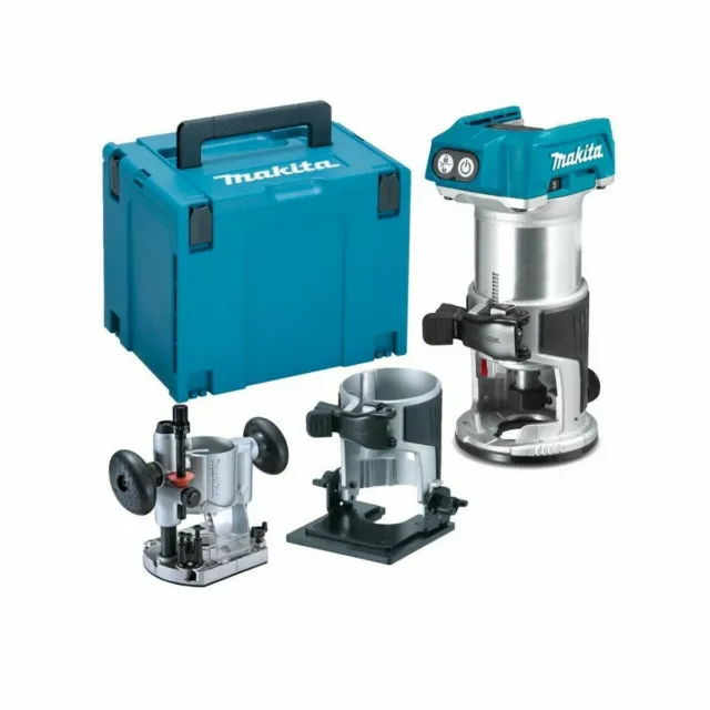 Makita DRT50ZJX2 Fraiseuse / Raseur 18V,3 Préparation, Sans Batterie Et Chargeur