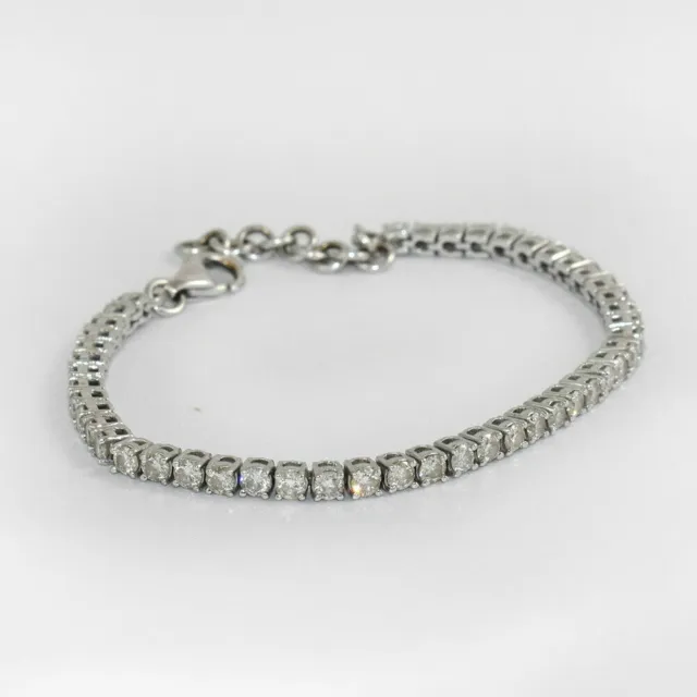Magnifique bracelet de tennis en diamant 4,00 carats véritable 7,50 pouces...