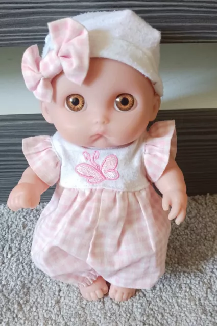 Berenguer Doll  9 Inch Lil Cutie Doll Big Brown Eyes Dressed Cute Doll Collectab