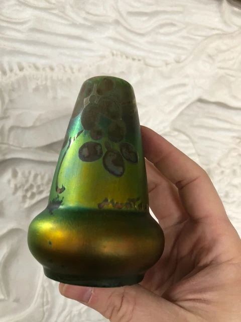 Beau vase Irisé céramique signé Montieres