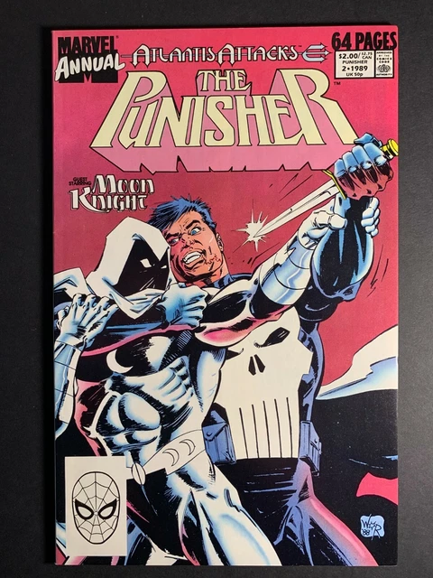 Punisher Annual #2 Marvel 1989 1St Battle Vs Moon Knight Disney+ Nm-