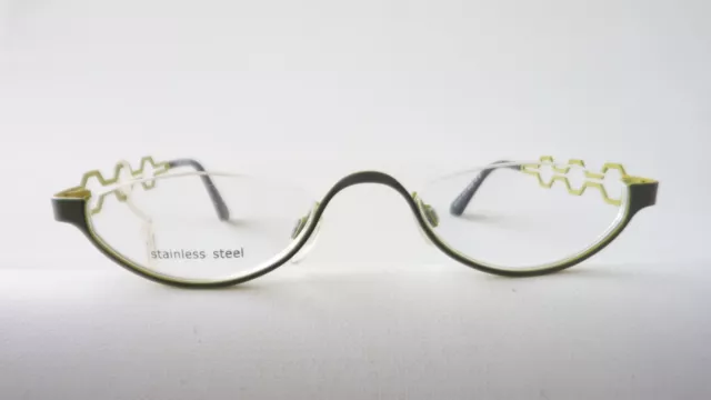 Reading Glasses for Close Teilrandlos Very Small Shape Green Light New Size S