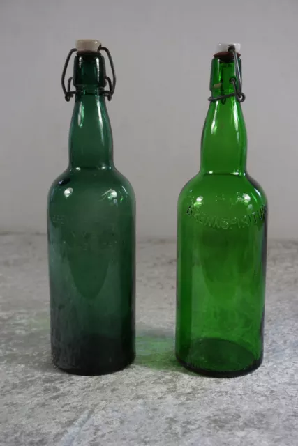 2 alte Flaschen Spiritus VVB Spiritus-Zentrale + BfB Brennspiritus  1920 1930 2