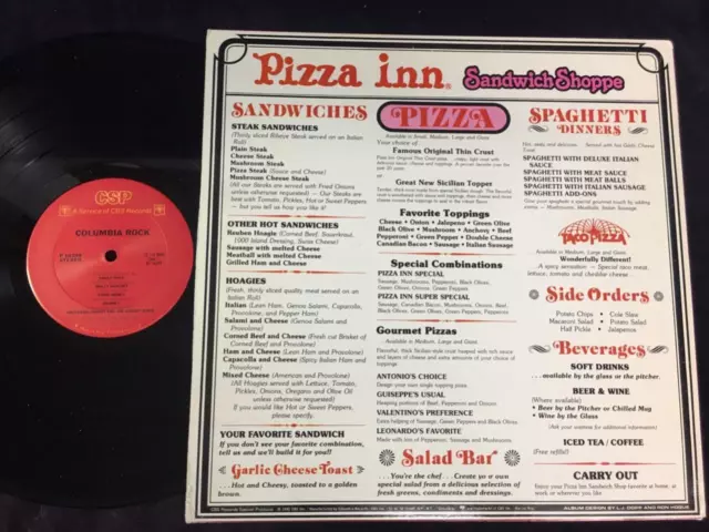 VARIOUS ARTISTS LP: Pizza Inn Presents Columbia Rock Vol 1, NM, OG 1981 P16399 2