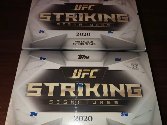 2020 Topps UFC Striking Signatures Box lot 1 Encased Autograph per box