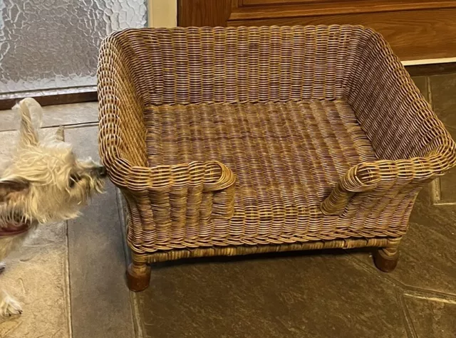 Beautiful Vintage Wicker Dog bed / Basket