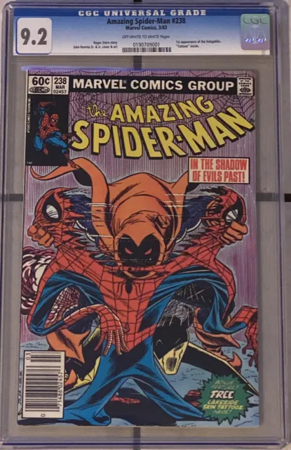 Amazing Spider-Man #238 CGC 9.2 With Tattooz Newsstand 1983 Never pressed